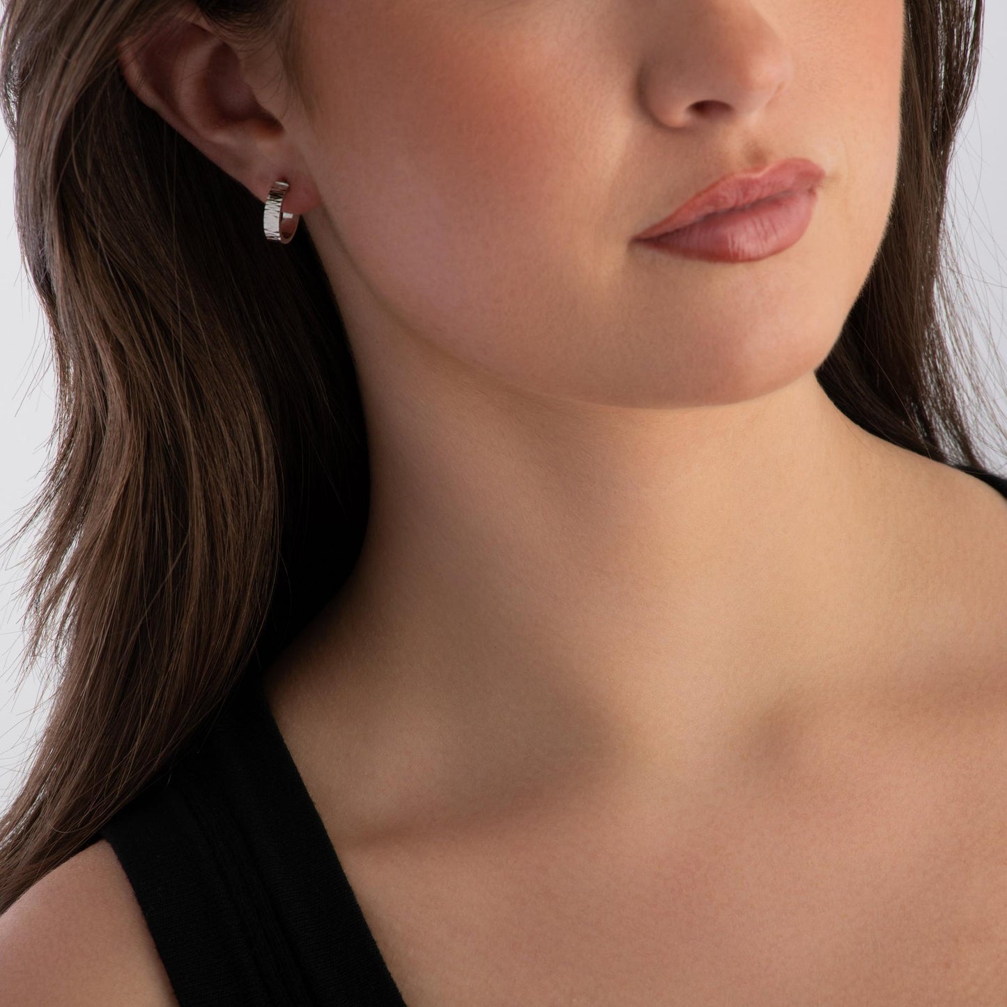 9ct White Gold Hoop Earrings