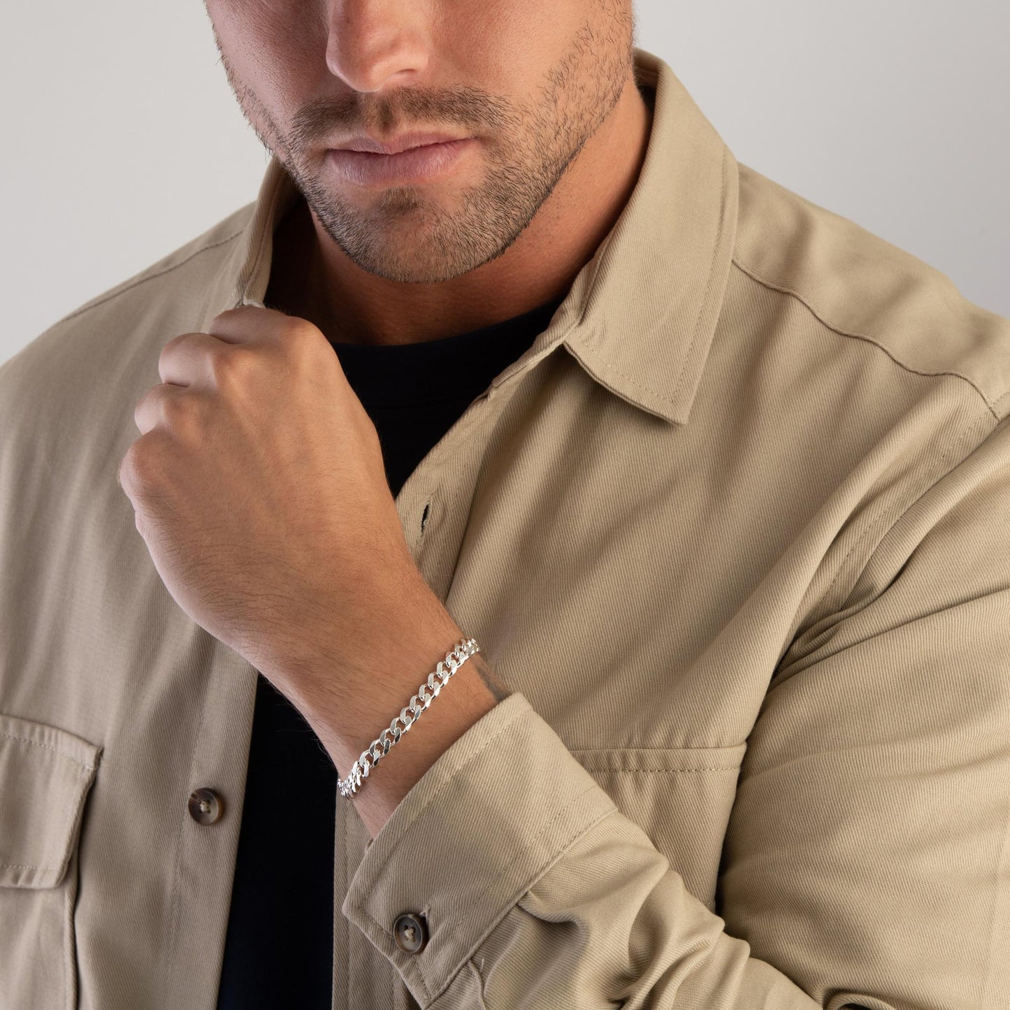 Silver Curb Bracelet