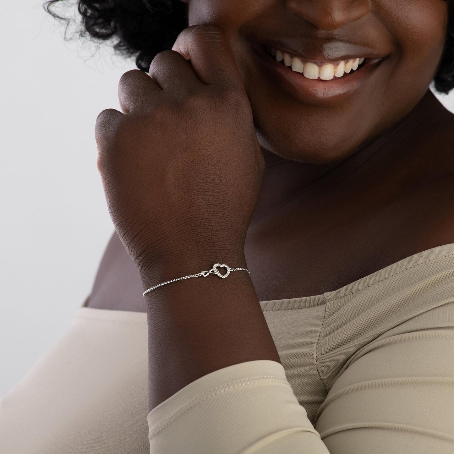 Infinity & Heart Crystal Bracelet