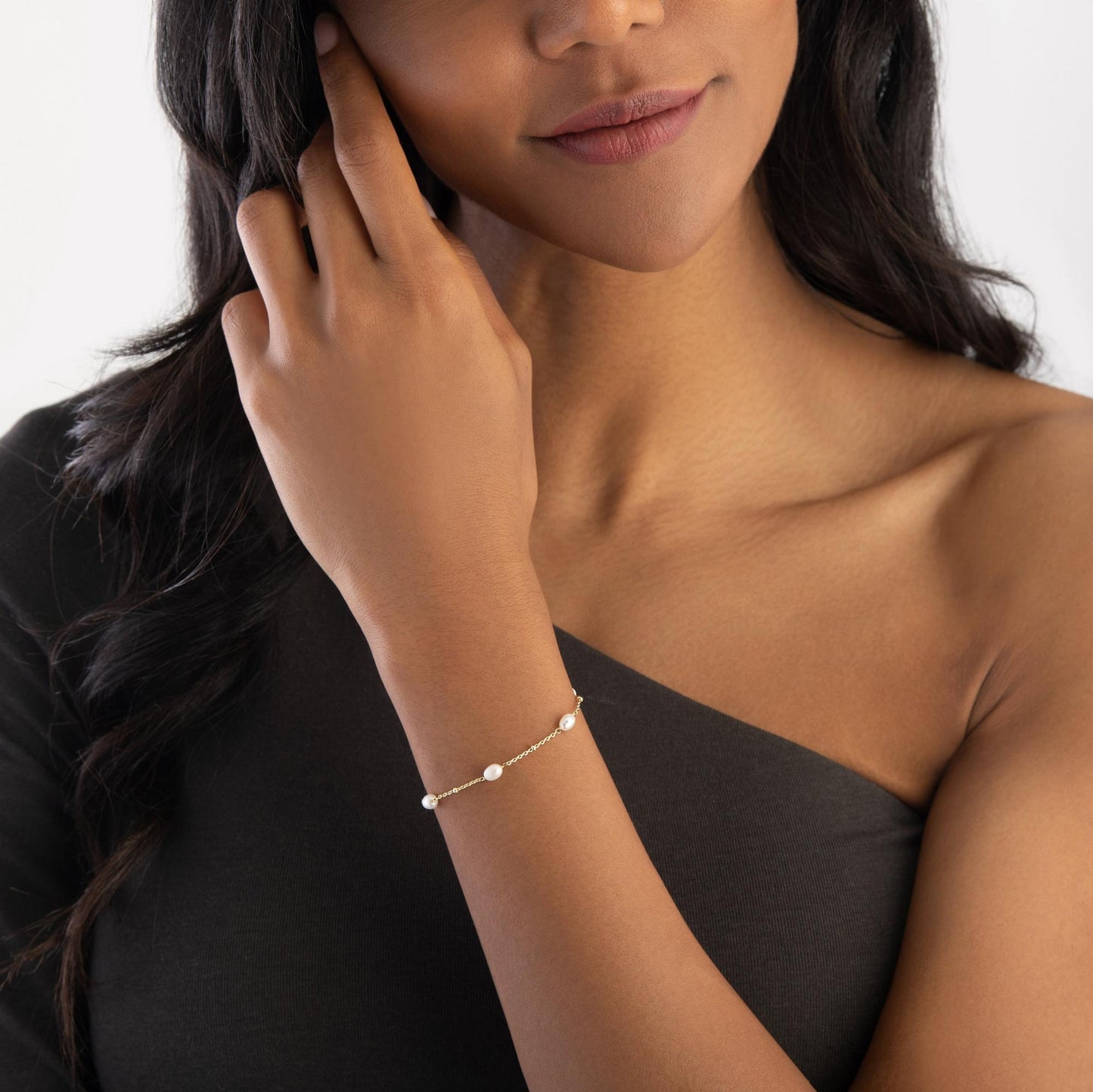 Gold Plated Pearl Bracelet