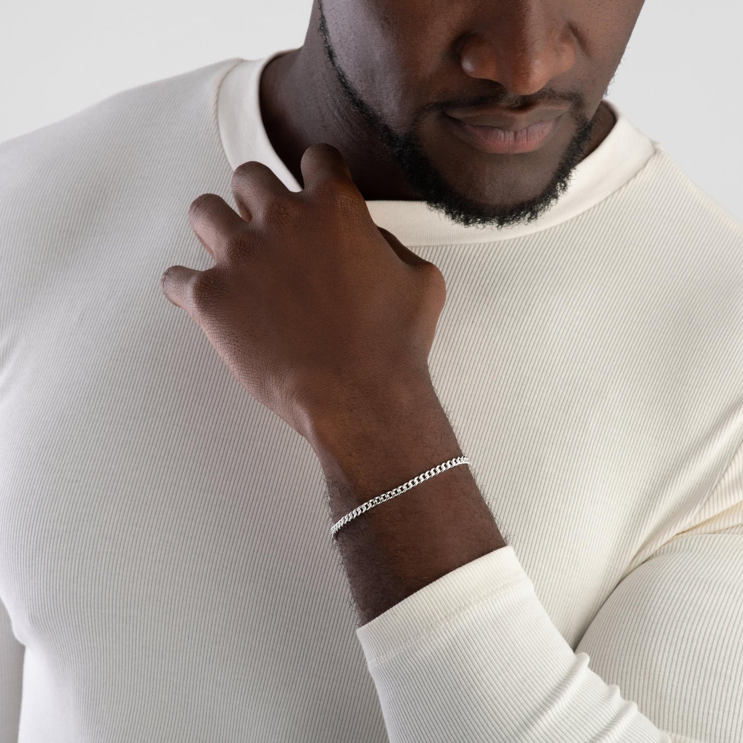 Silver Curb Bracelet