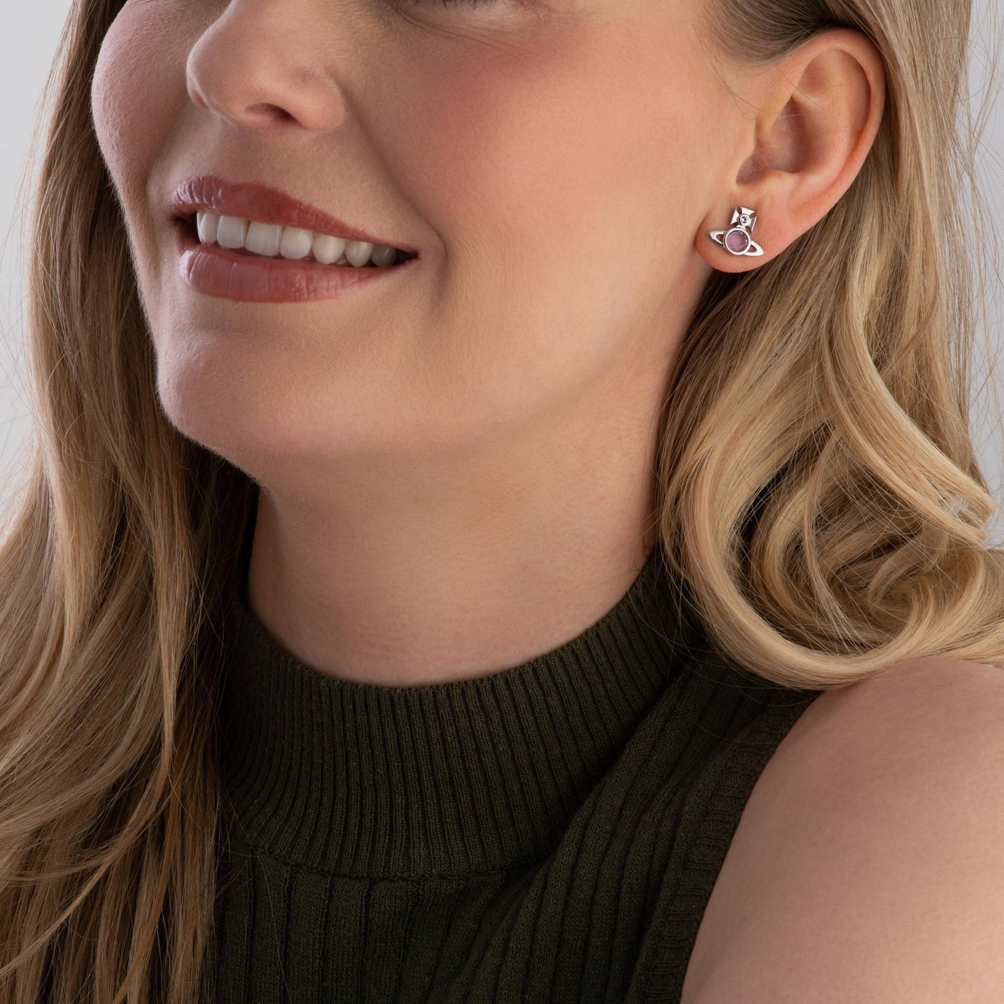 Silver CZ Stud Earrings (Heather Style)