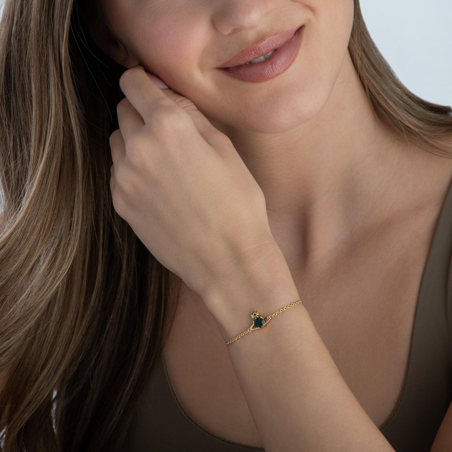 Gold Tone CZ Bracelet