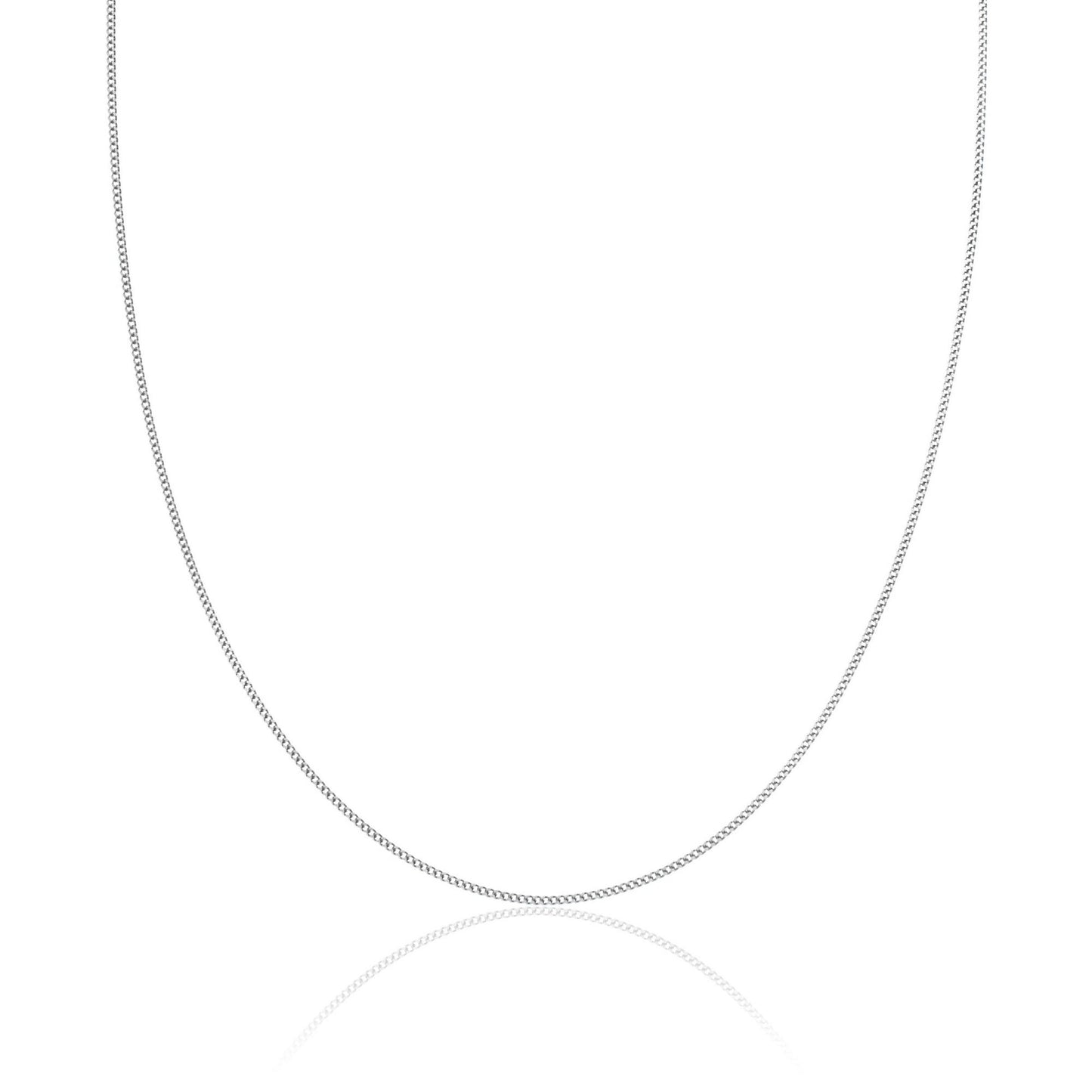 9ct White Gold Curb Chain