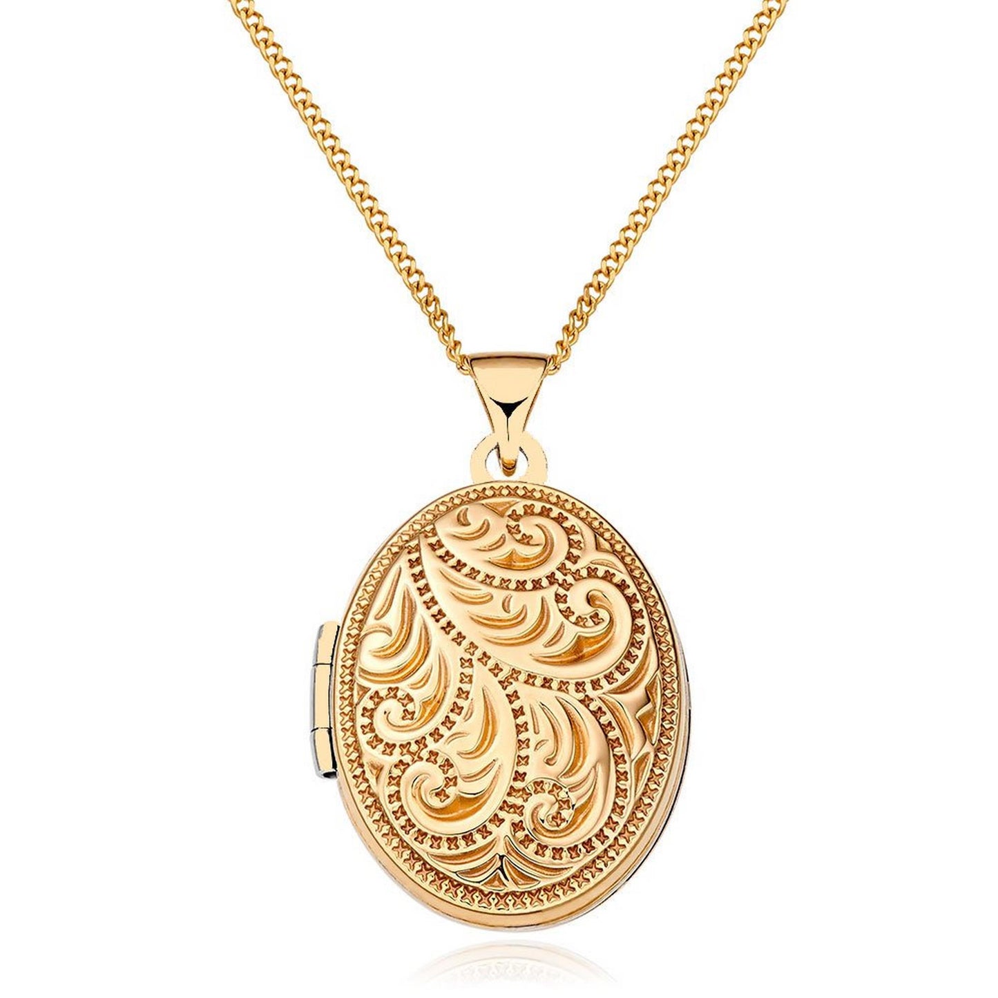 9ct Yellow Gold Filigree Family Locket