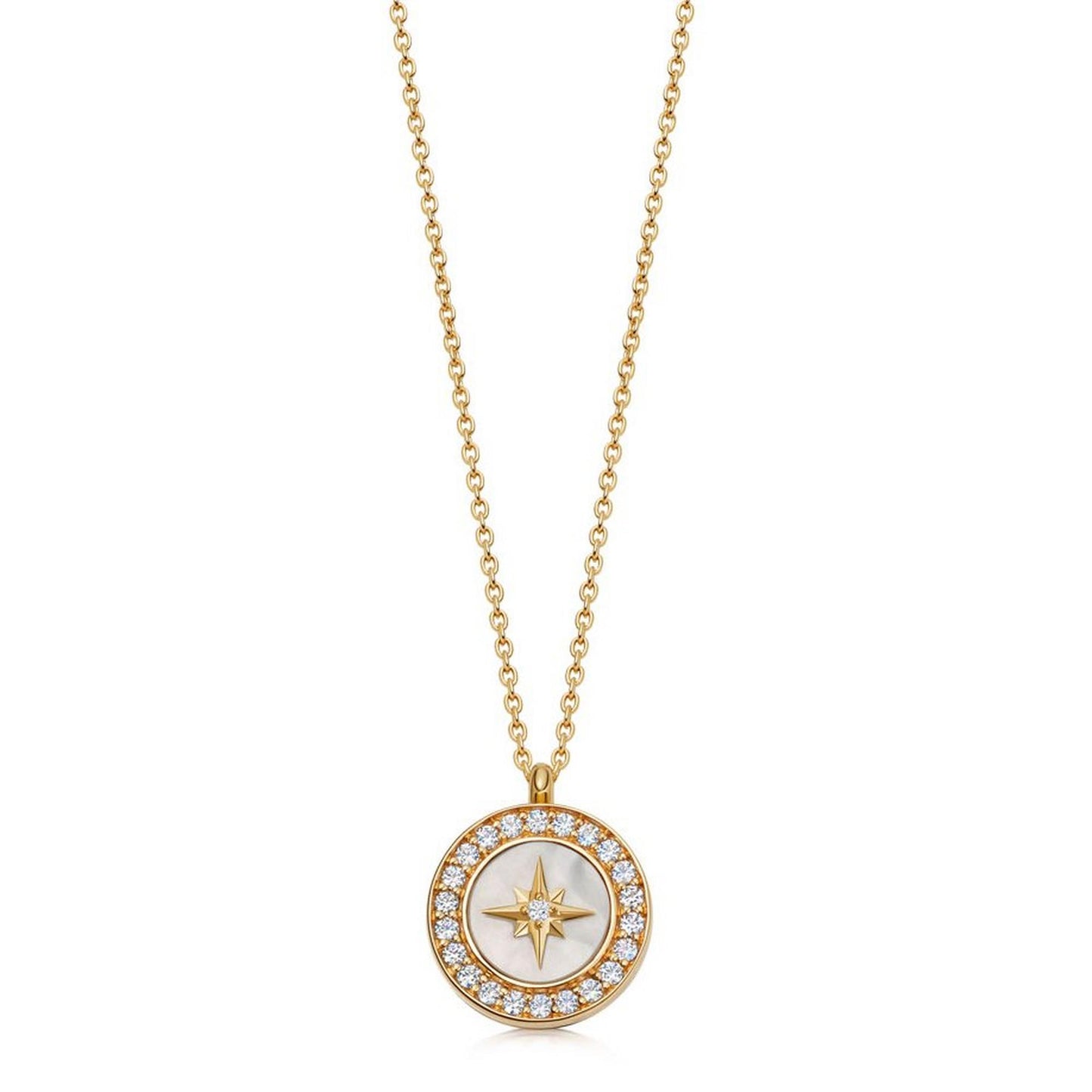 Polaris 18ct Yellow Gold Vermeil Mother of Pearl Locket