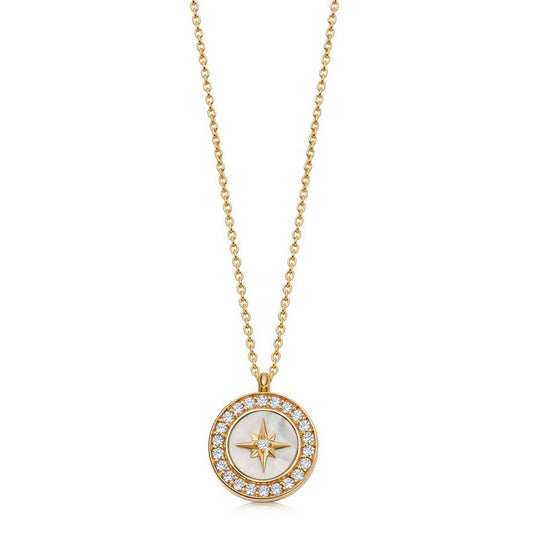 Polaris 18ct Yellow Gold Vermeil Mother of Pearl Locket