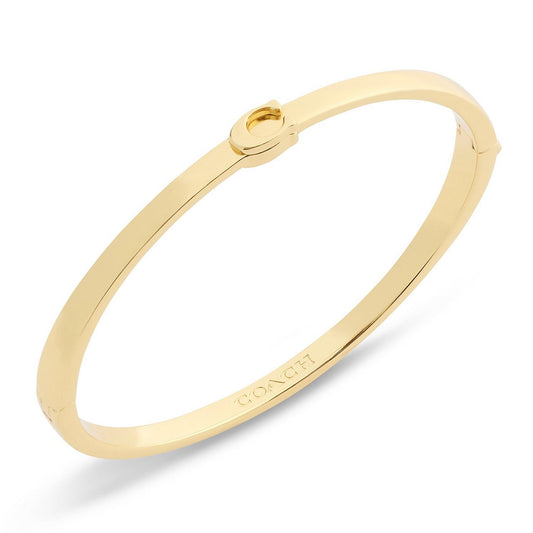 Gold Tone Signature Bangle