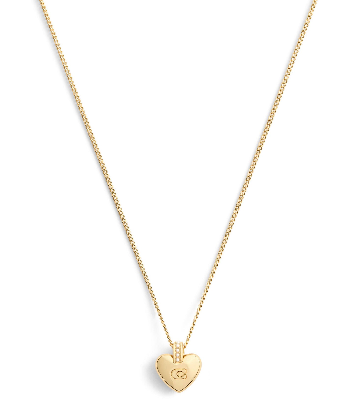 Coach Yellow Gold Tone Heart Pendant