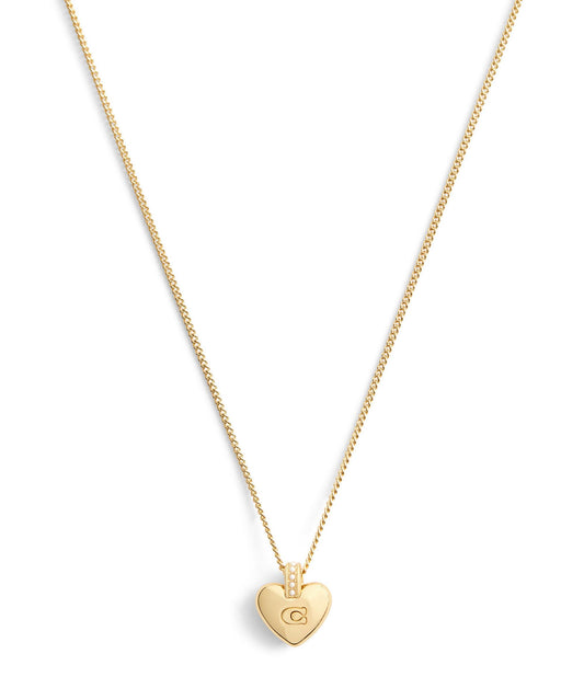 Coach Yellow Gold Tone Heart Pendant