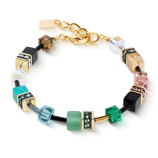 Iconic Yellow Gold Tone Crystal Nouveau Bracelet