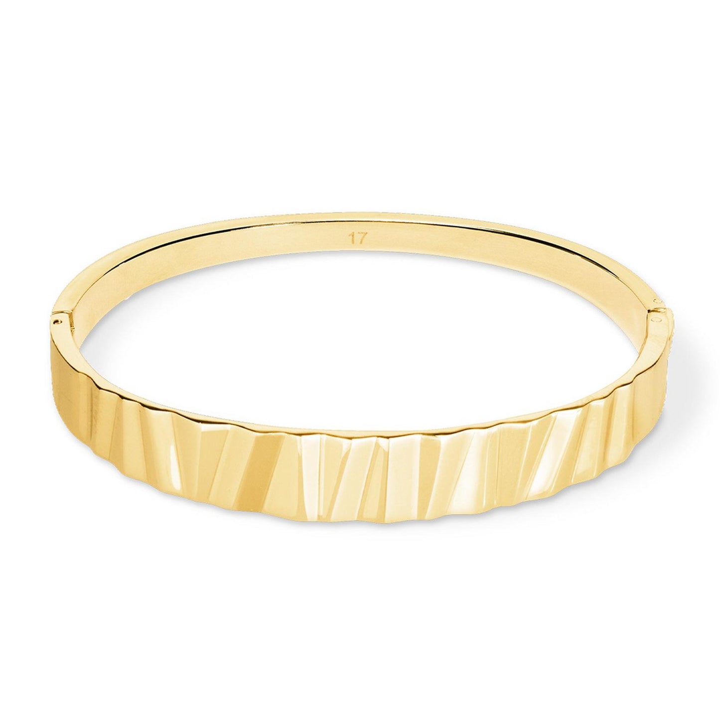 Yellow Gold Plated Classic Wave Bangle