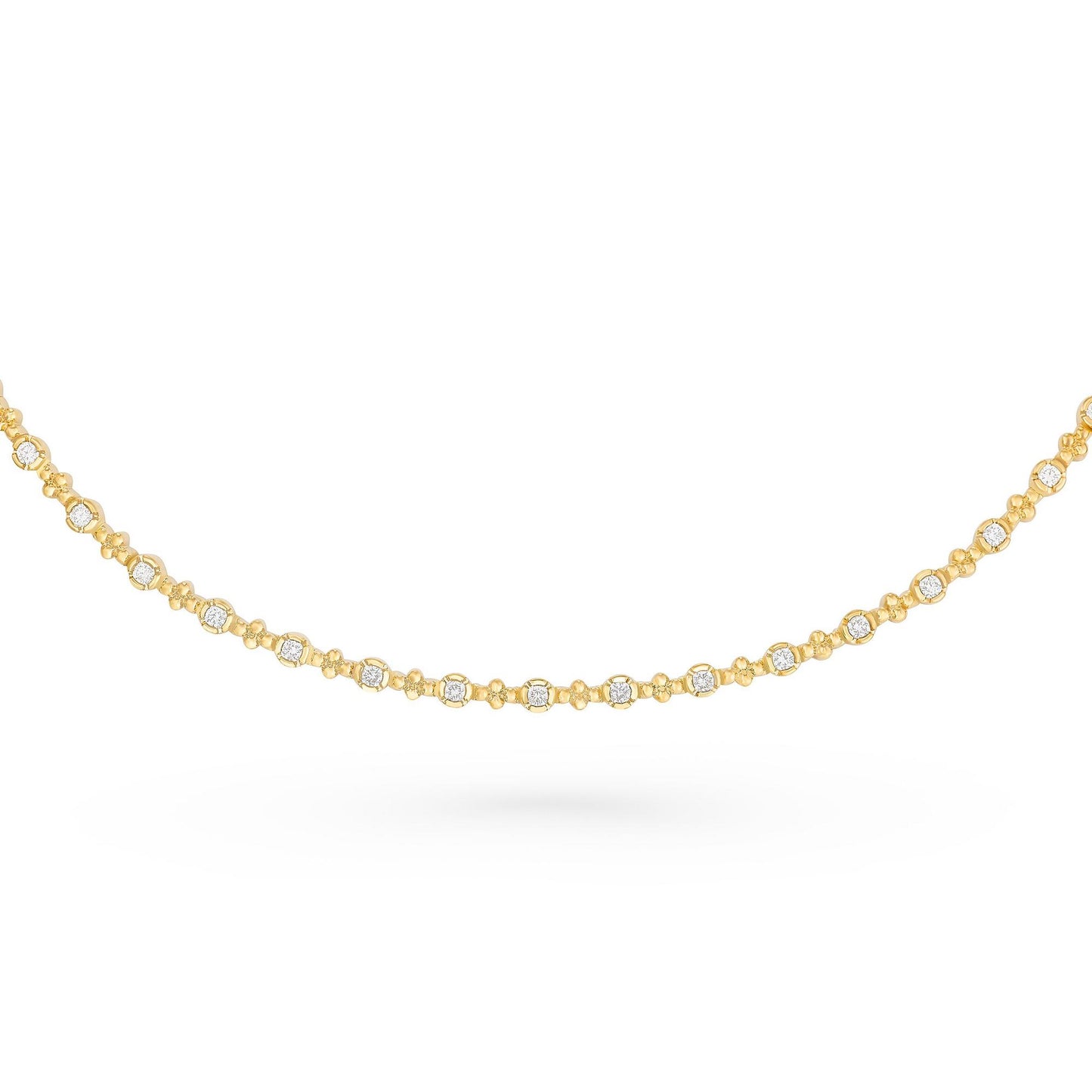 9ct Yellow Gold Diamond Dot Bracelet