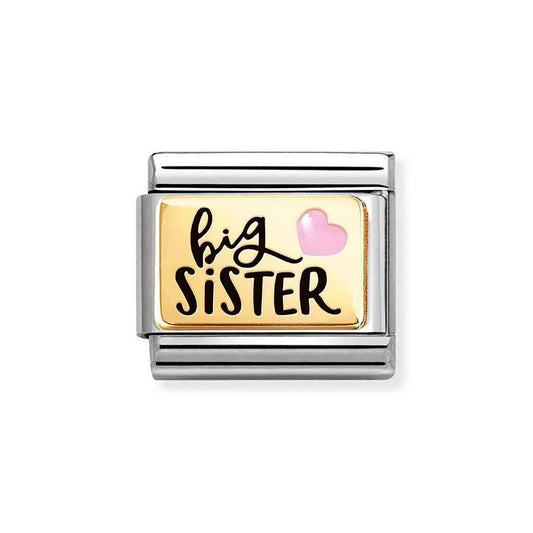 Gold Plated Big Sister Charm