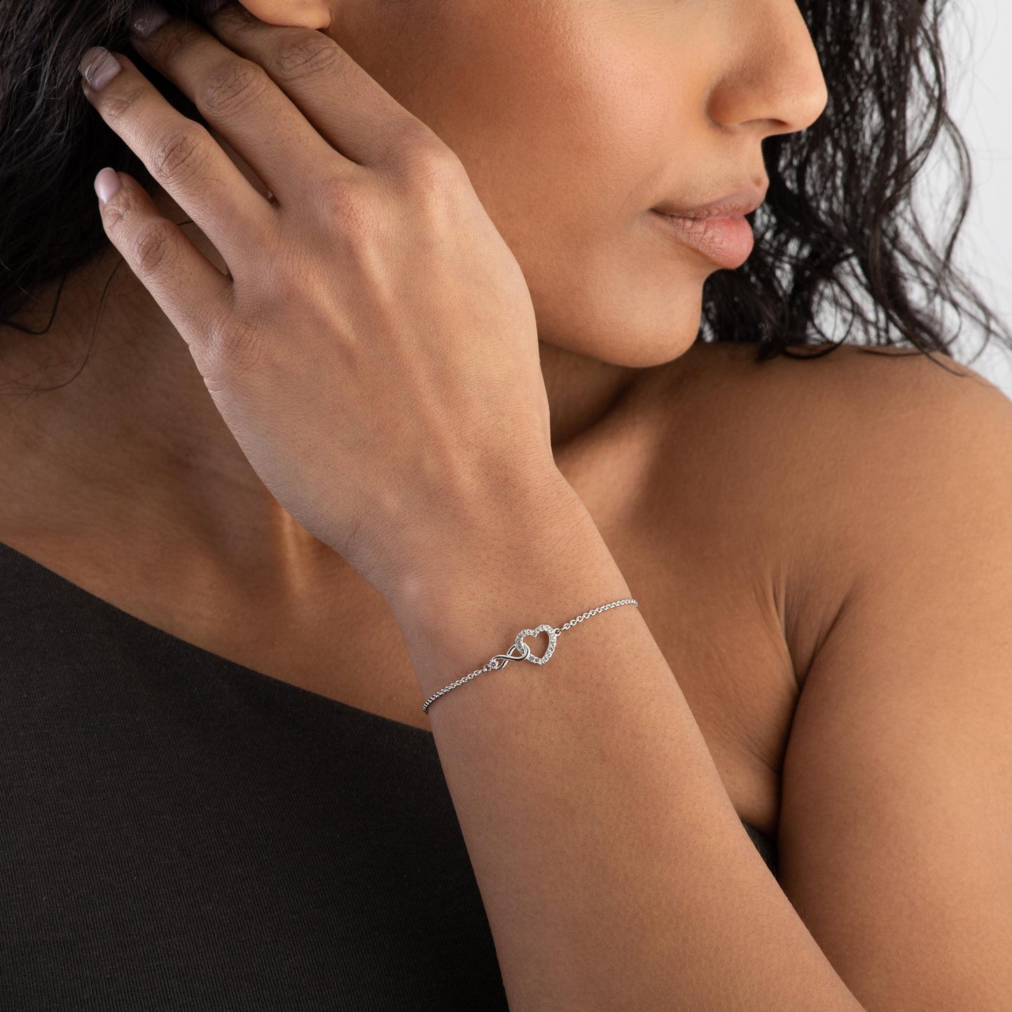 Infinity & Heart Crystal Bracelet