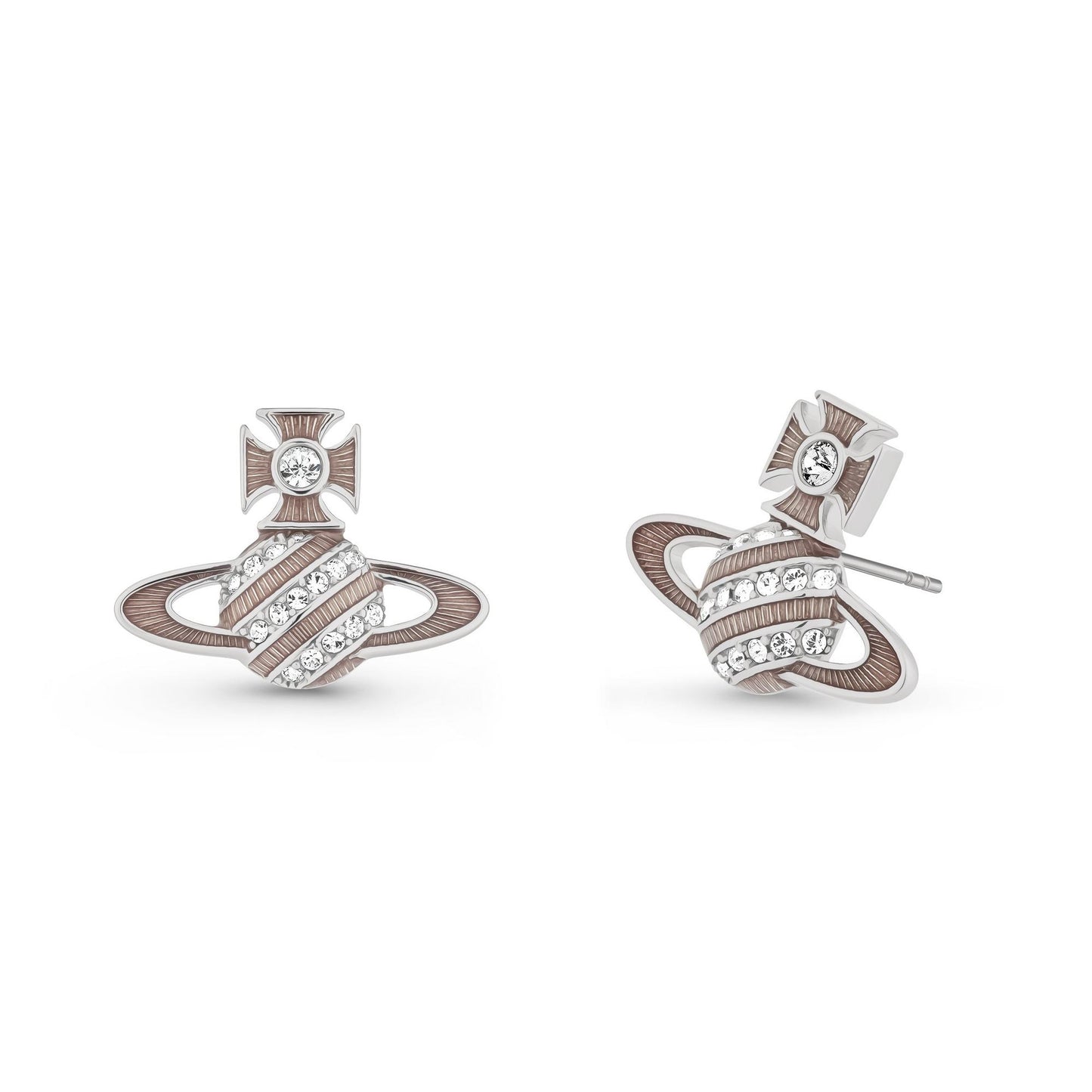 Silver CZ Stud Earrings