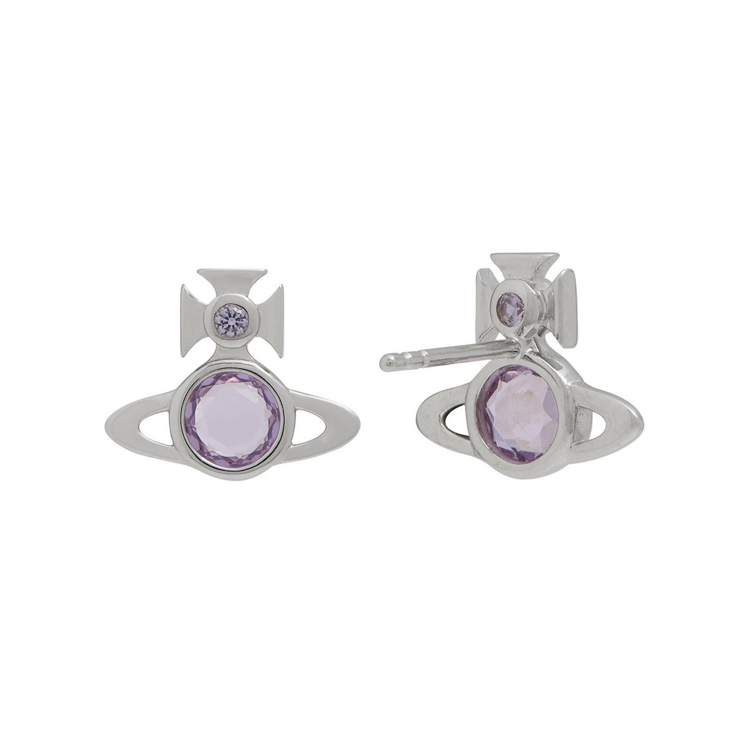 Silver CZ Stud Earrings (Heather Style)