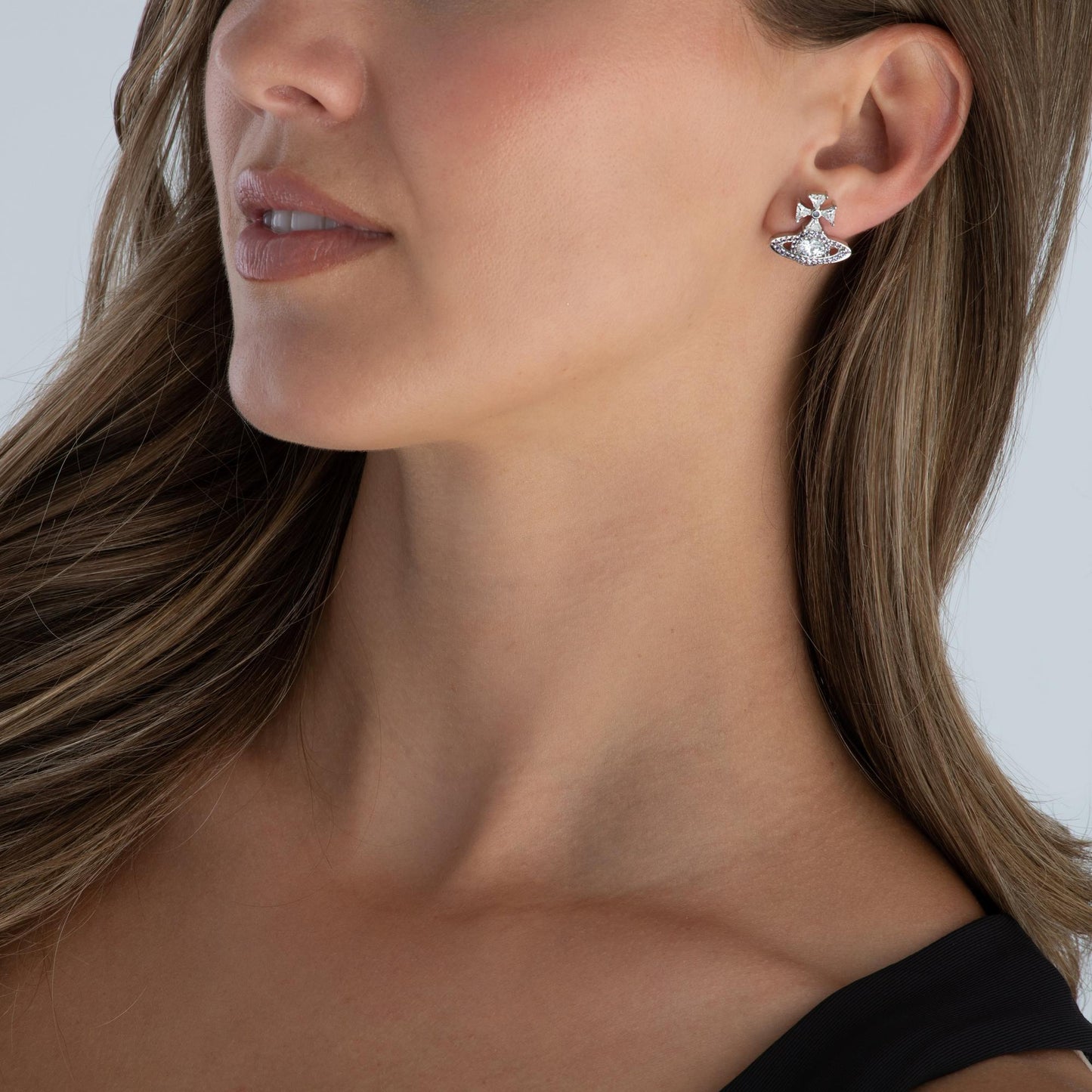 Silver CZ Stud Earrings (Mila Style)