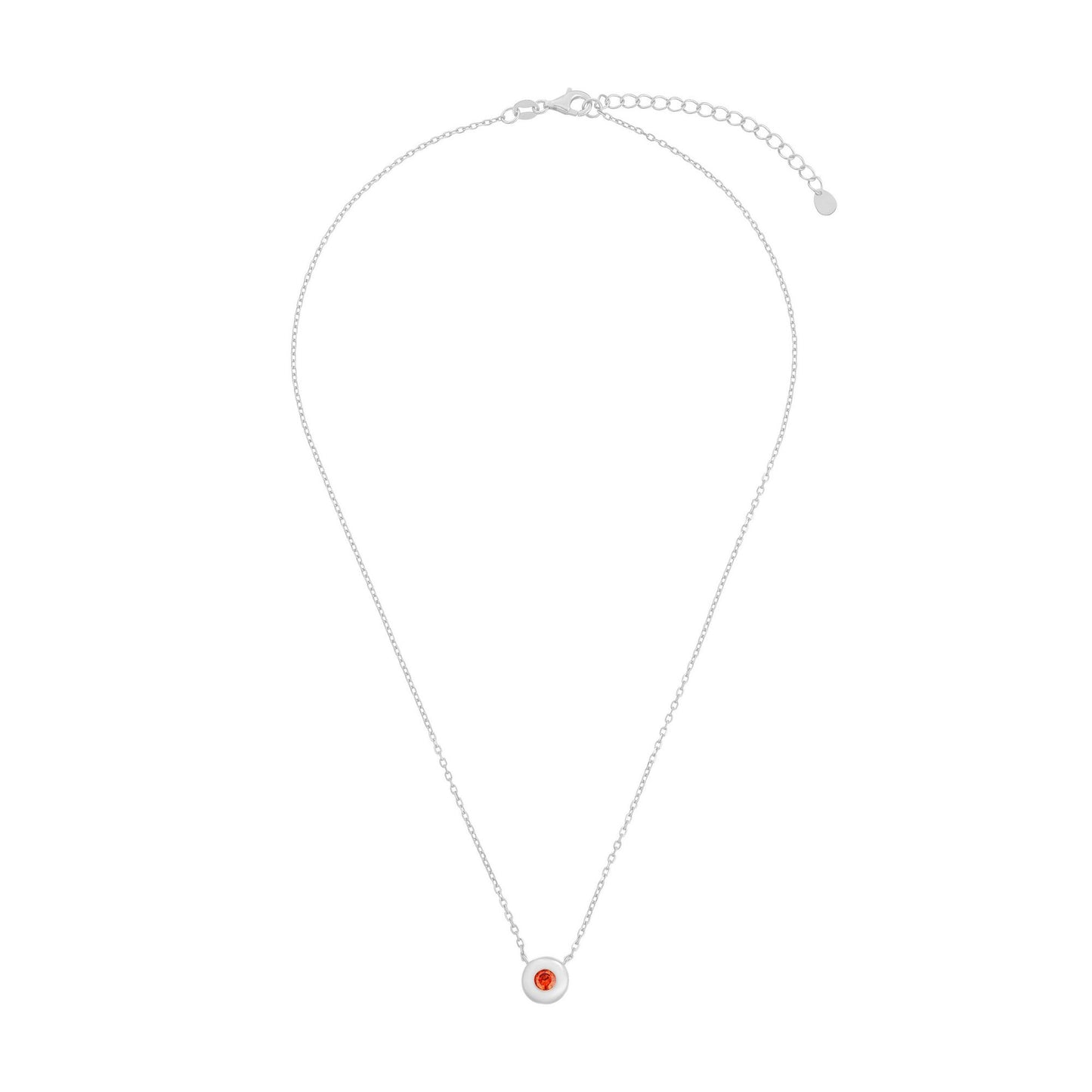 Silver Cubic Zirconia November Birthstone Necklace
