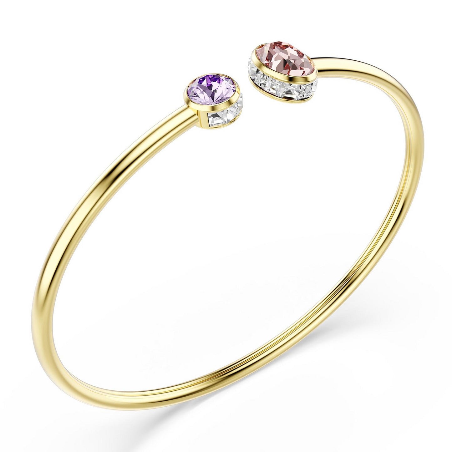 Chroma Yellow Gold Tone Crystal Bangle