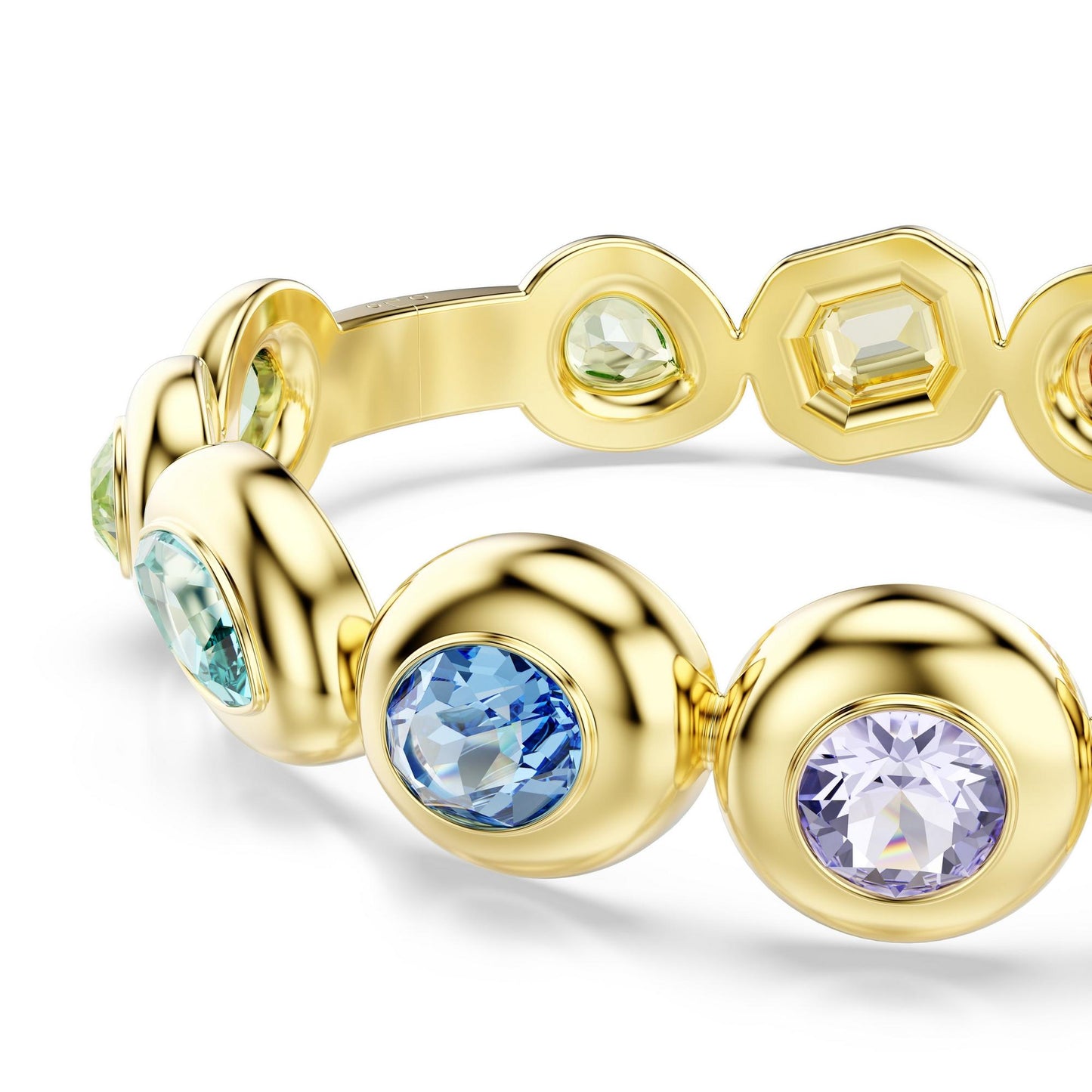 Gema Yellow Gold Tone Crystal Bangle