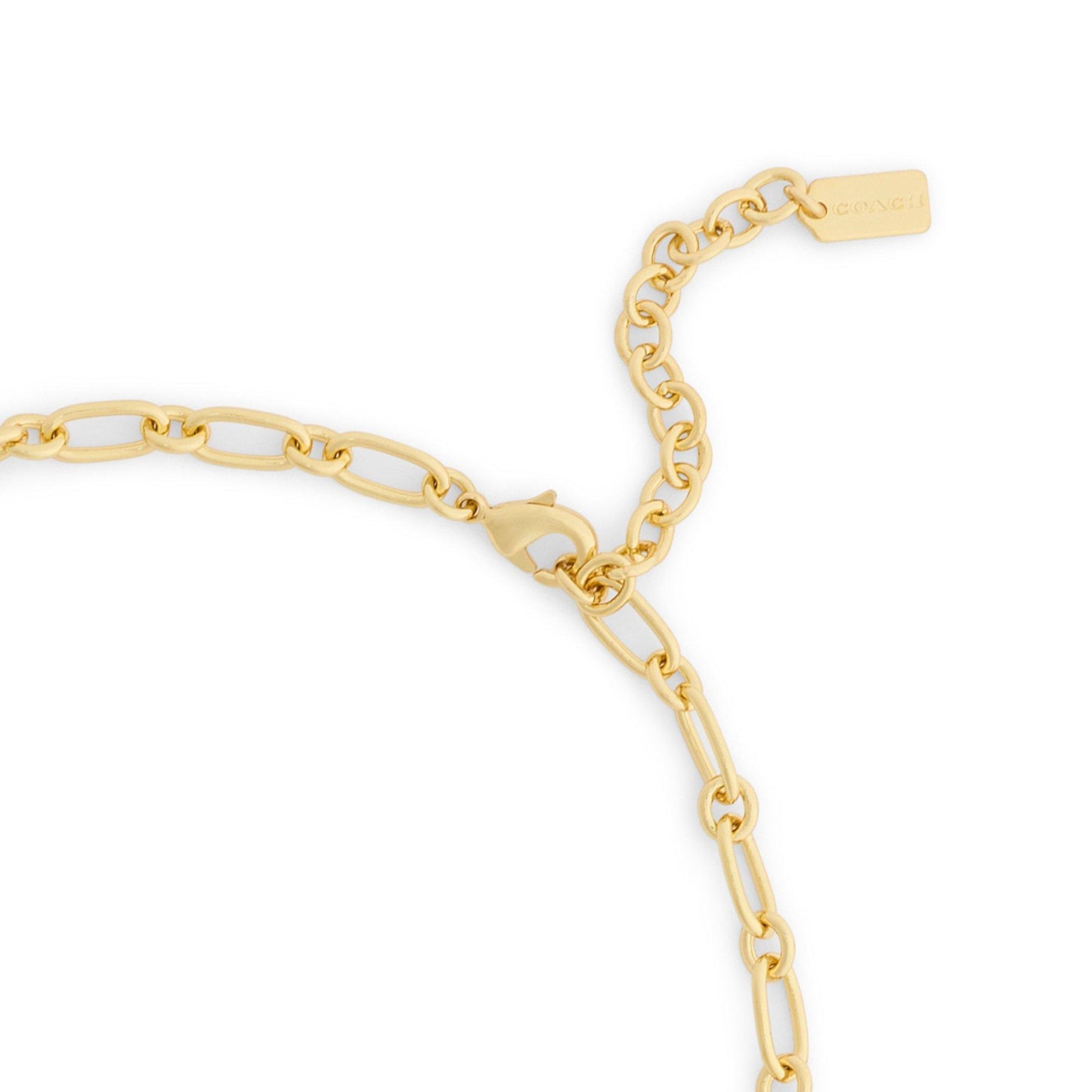 Coach Yellow Gold Tone Charm Necklace