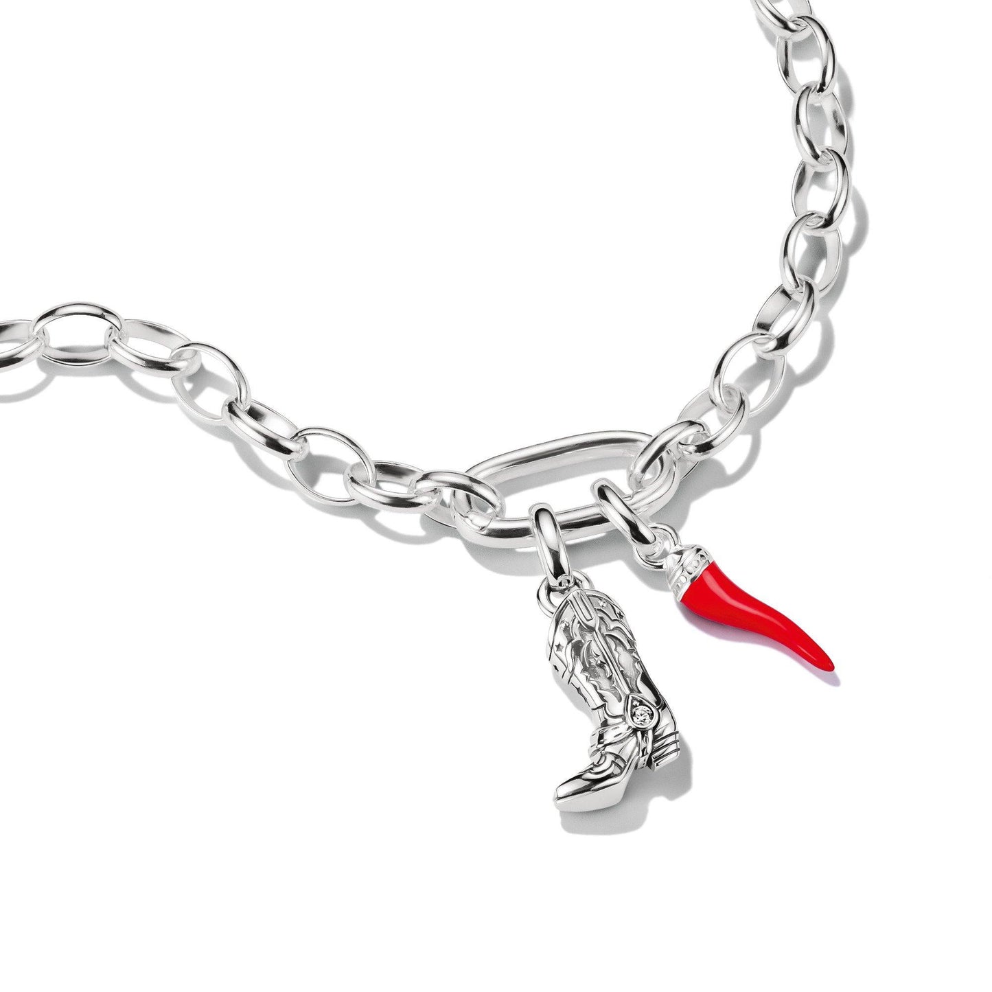 Connect Silver Cowboy Boot Charm