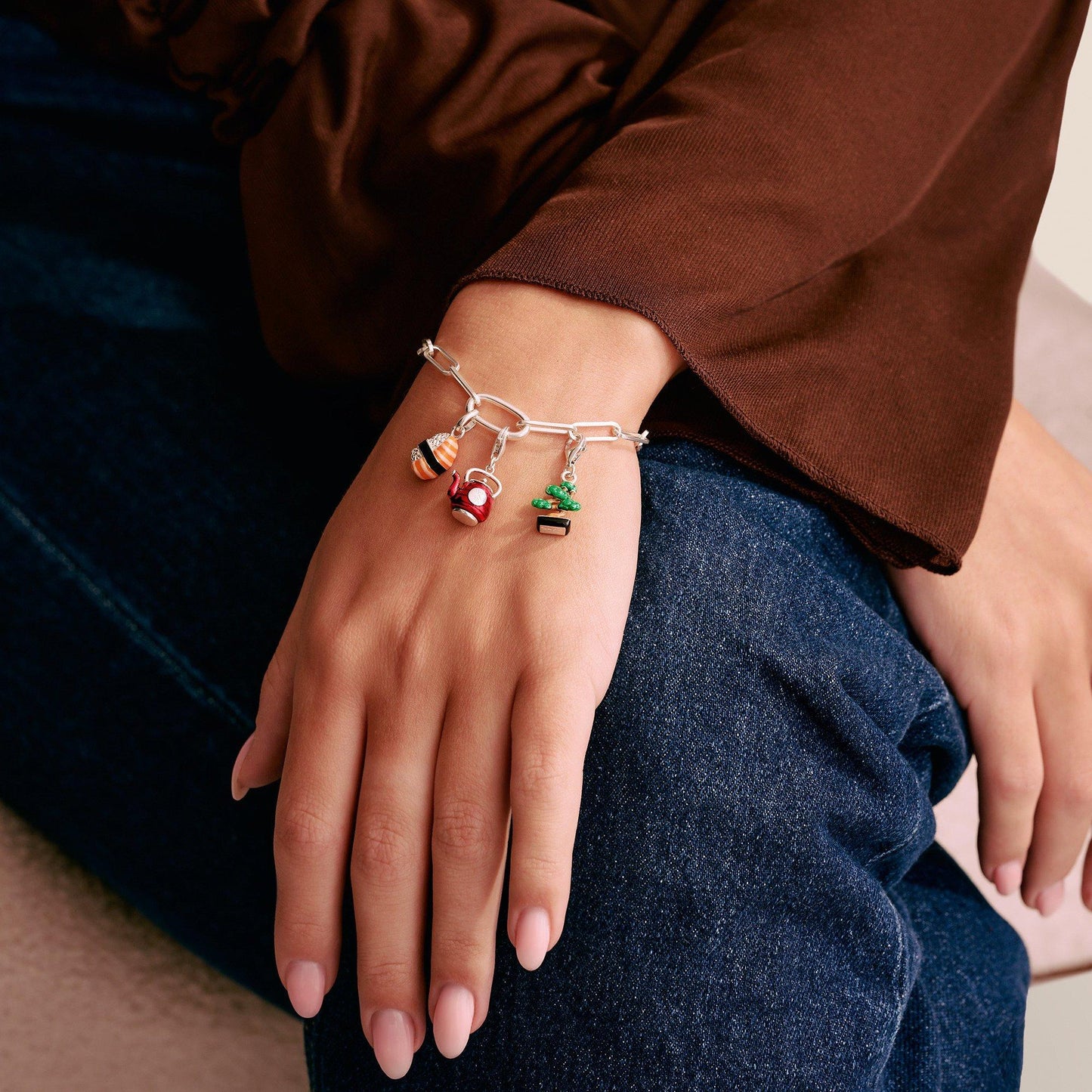 Connect Silver Sushi Charm