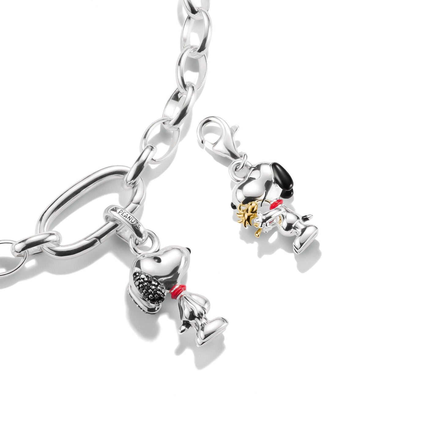 Connect Silver Cubic Zirconia Snoopy Charm