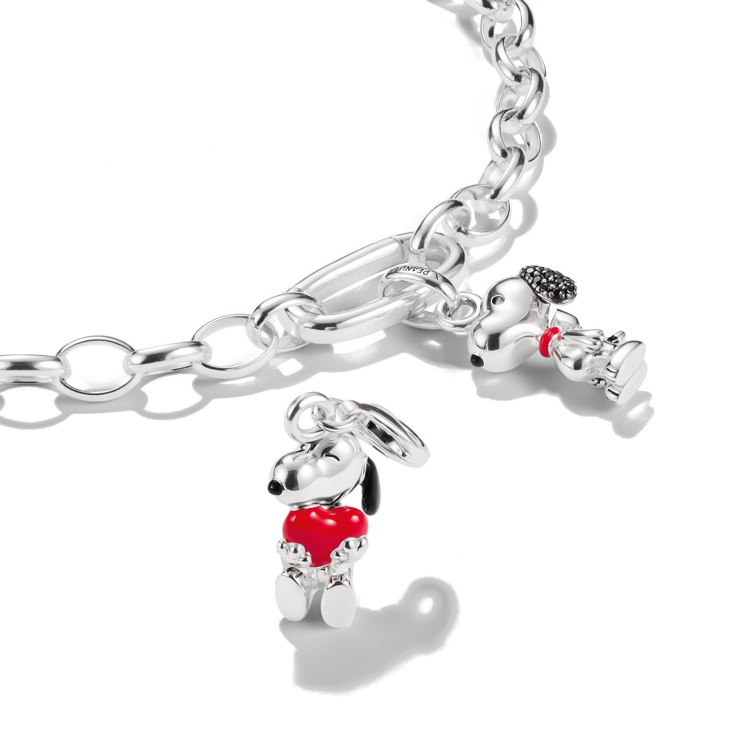Connect Silver Cubic Zirconia Snoopy Charm