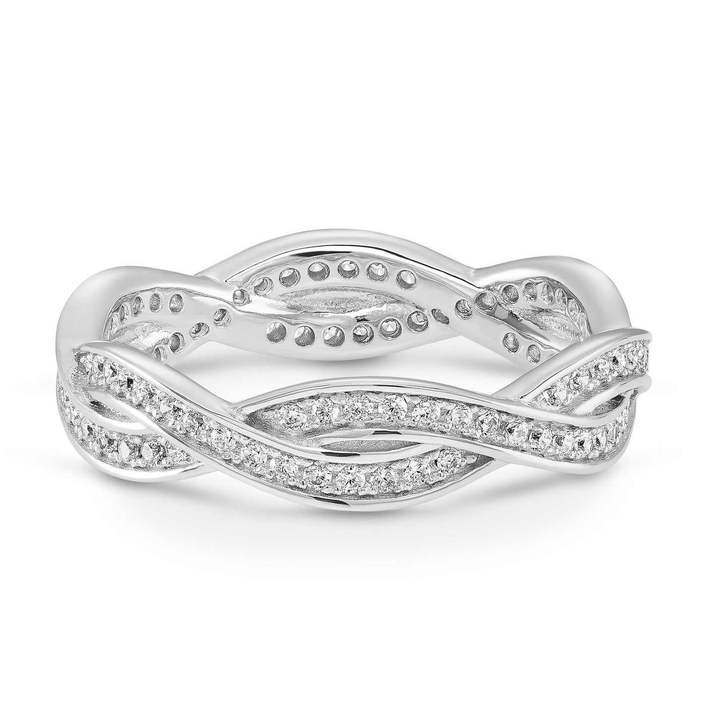Silver CZ Eternity Ring