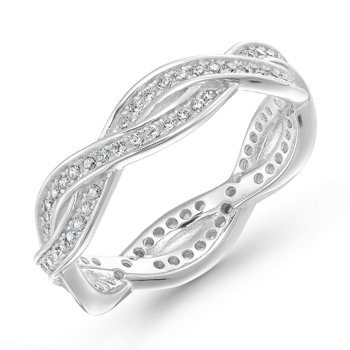 Silver CZ Eternity Ring