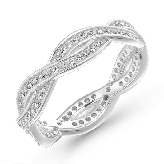 Silver CZ Eternity Ring
