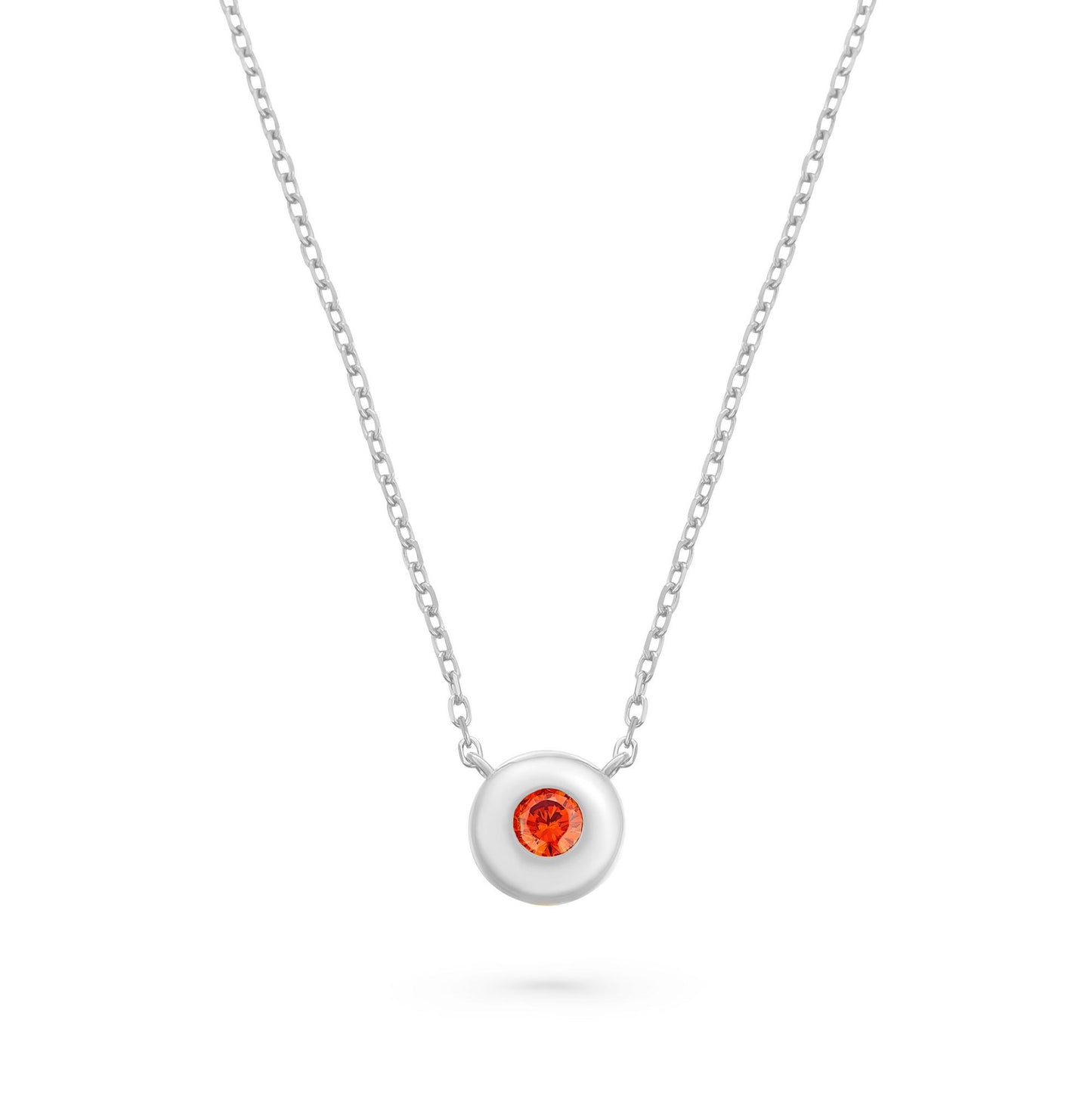 Silver Cubic Zirconia November Birthstone Necklace
