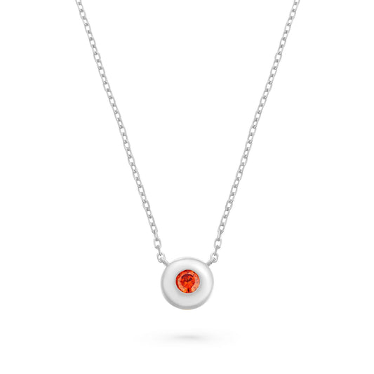 Silver Cubic Zirconia November Birthstone Necklace