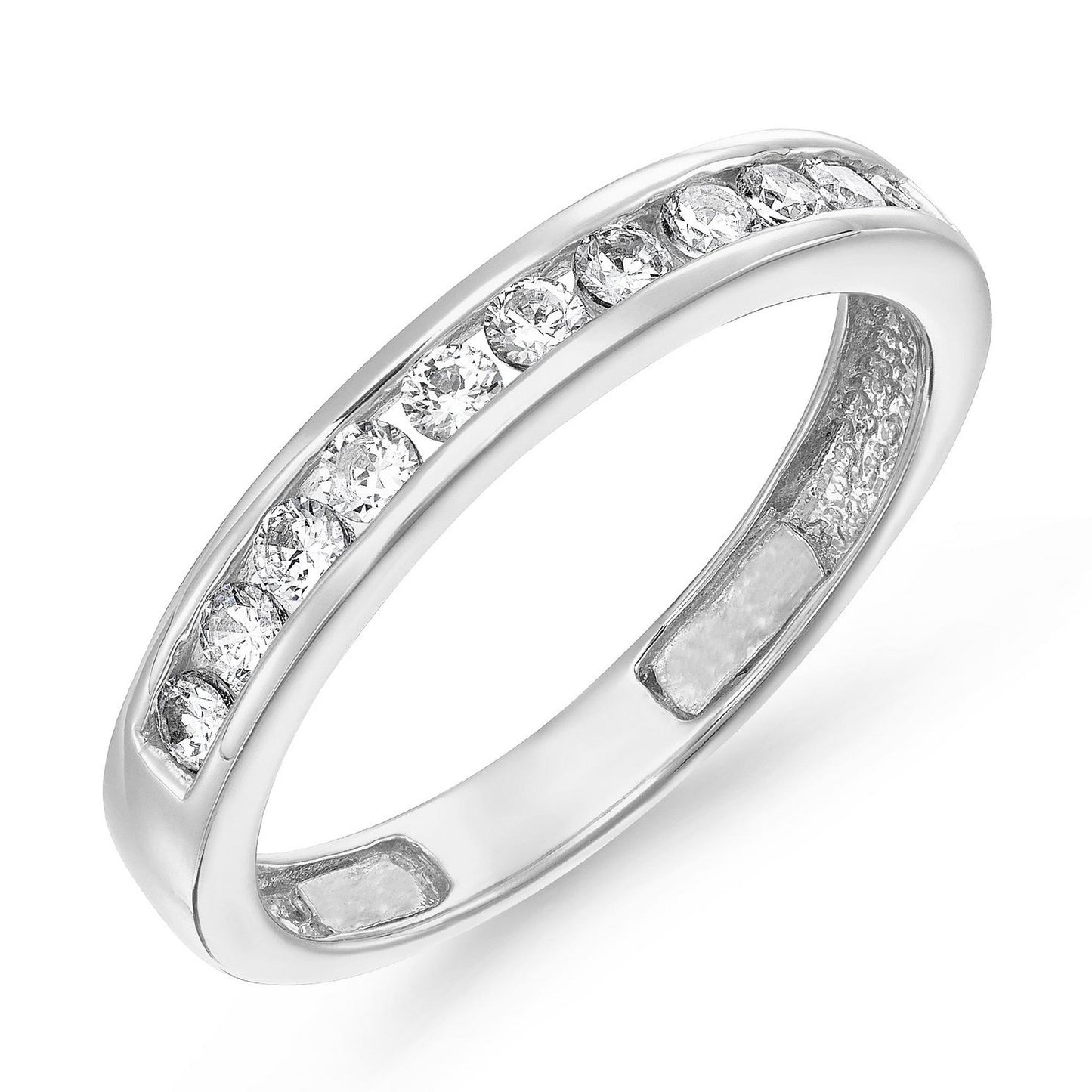 Silver CZ Stacking Ring