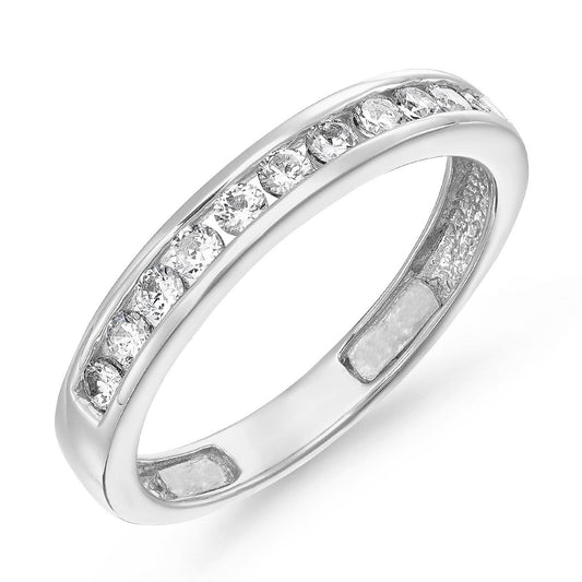 Silver CZ Stacking Ring