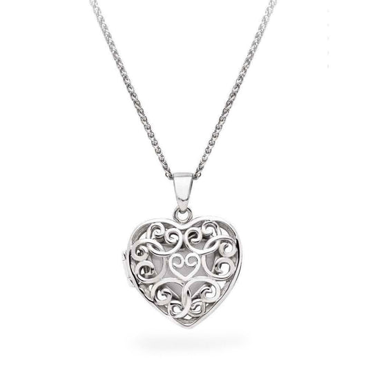 Silver Heart Locket Pendant