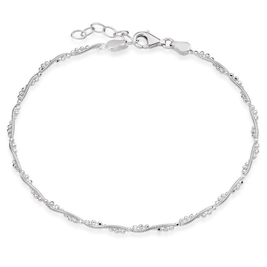 Silver Twist Anklet
