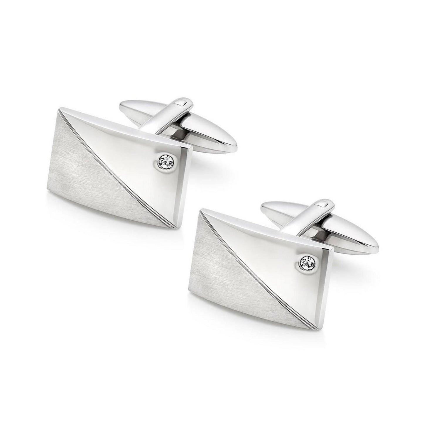 CZ Stainless Steel Cufflinks