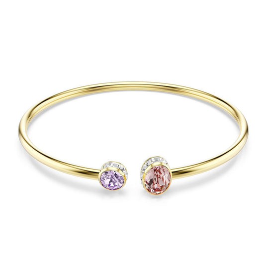Chroma Yellow Gold Tone Crystal Bangle