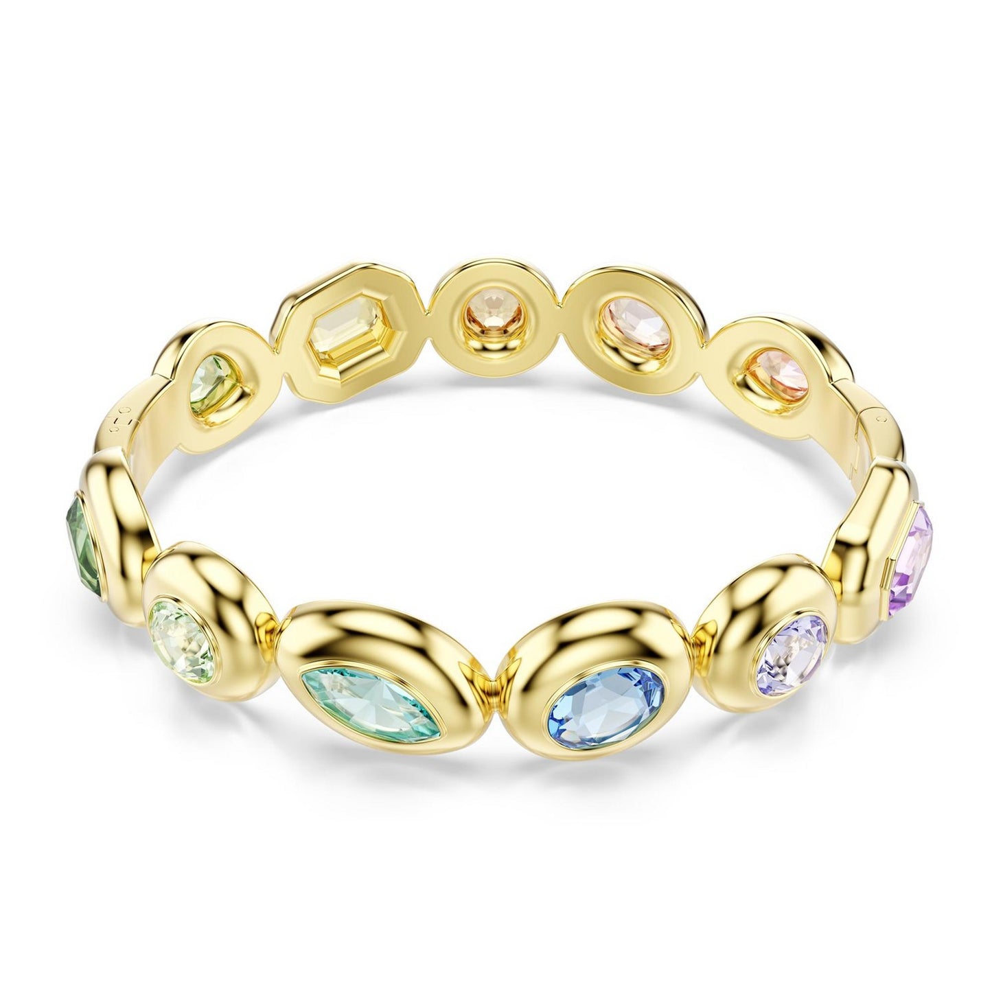 Gema Yellow Gold Tone Crystal Bangle