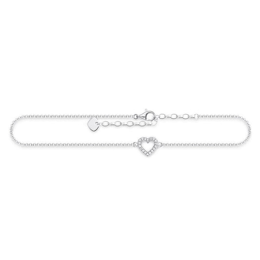 Thomas Sabo Silver Heart Anklet