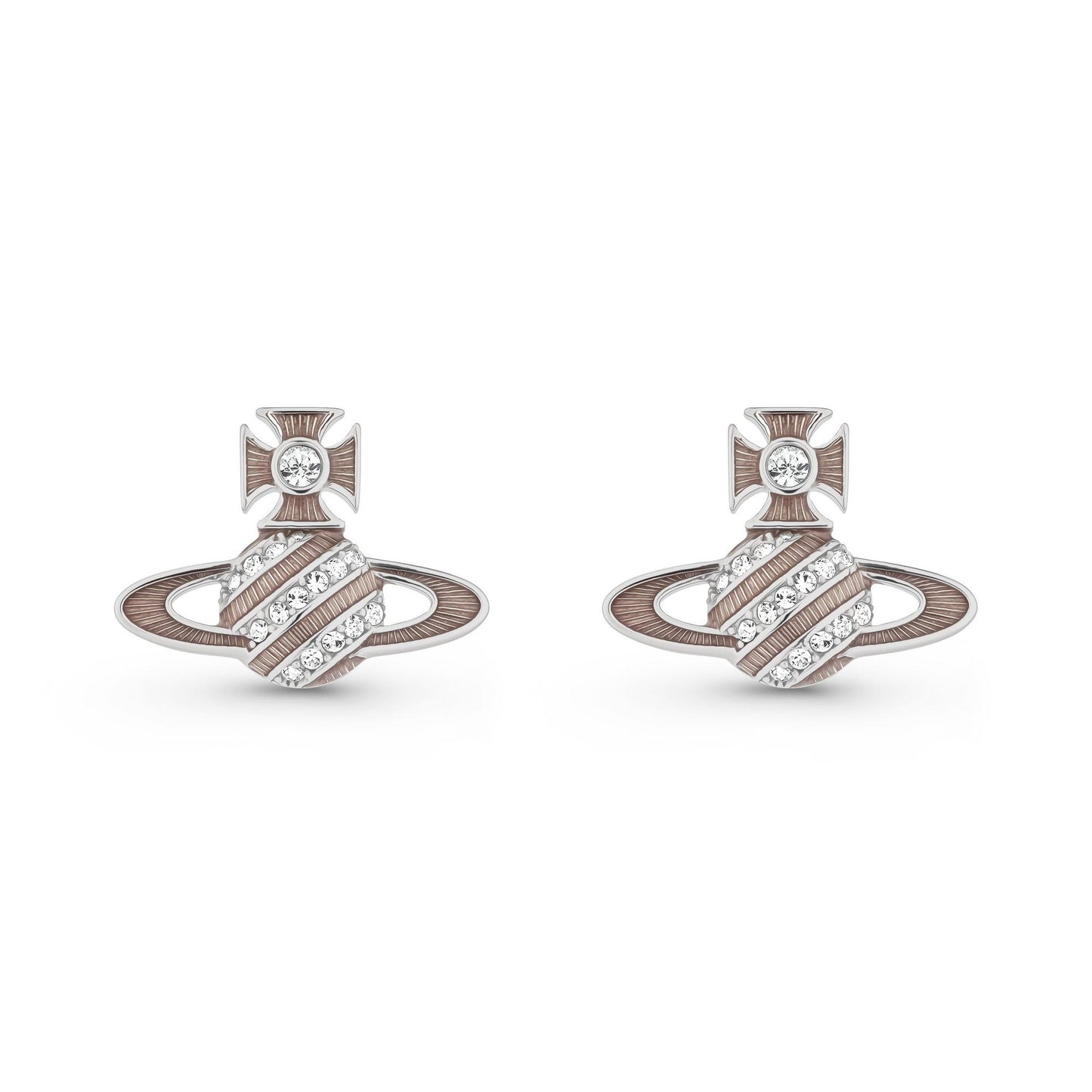Silver CZ Stud Earrings