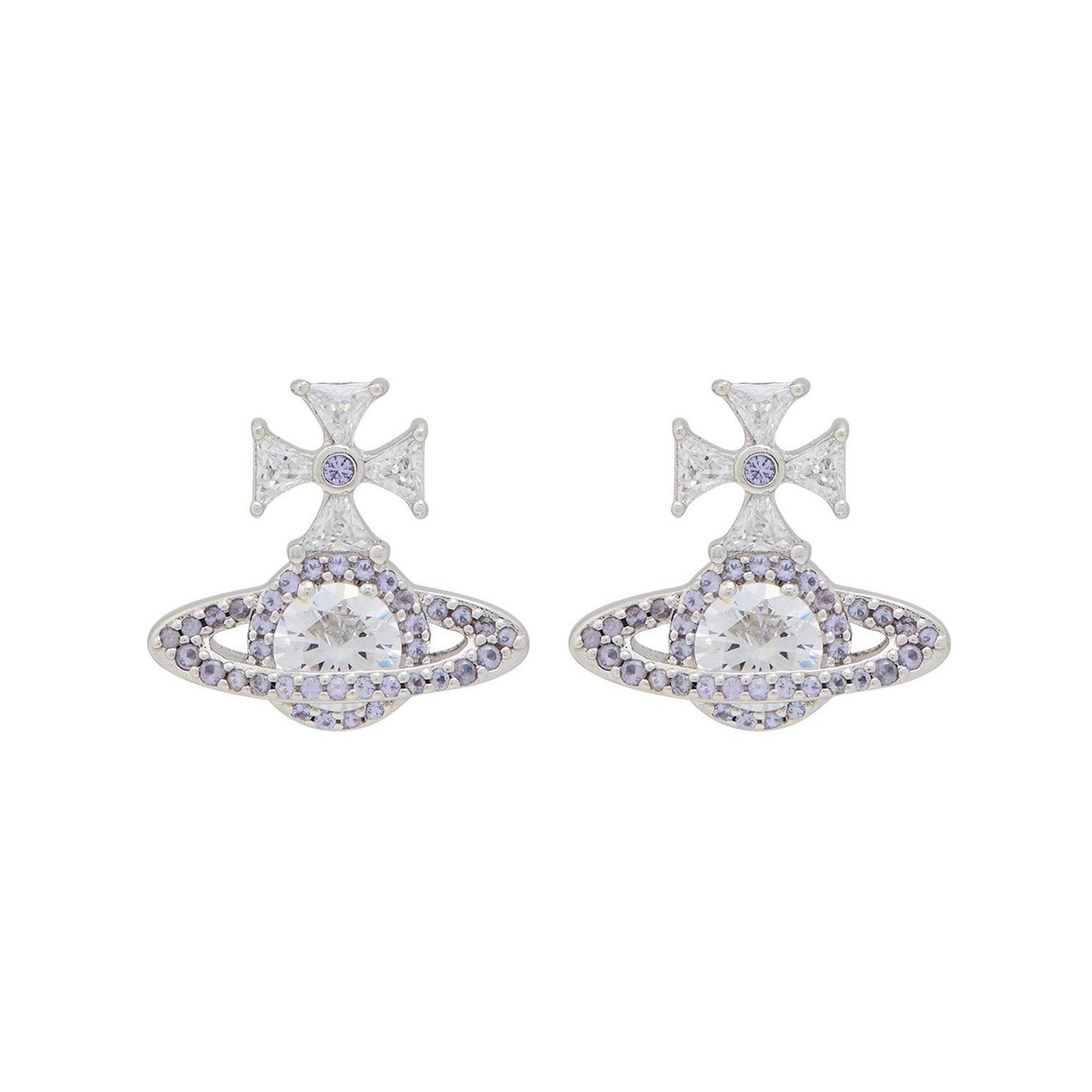 Silver CZ Stud Earrings (Mila Style)