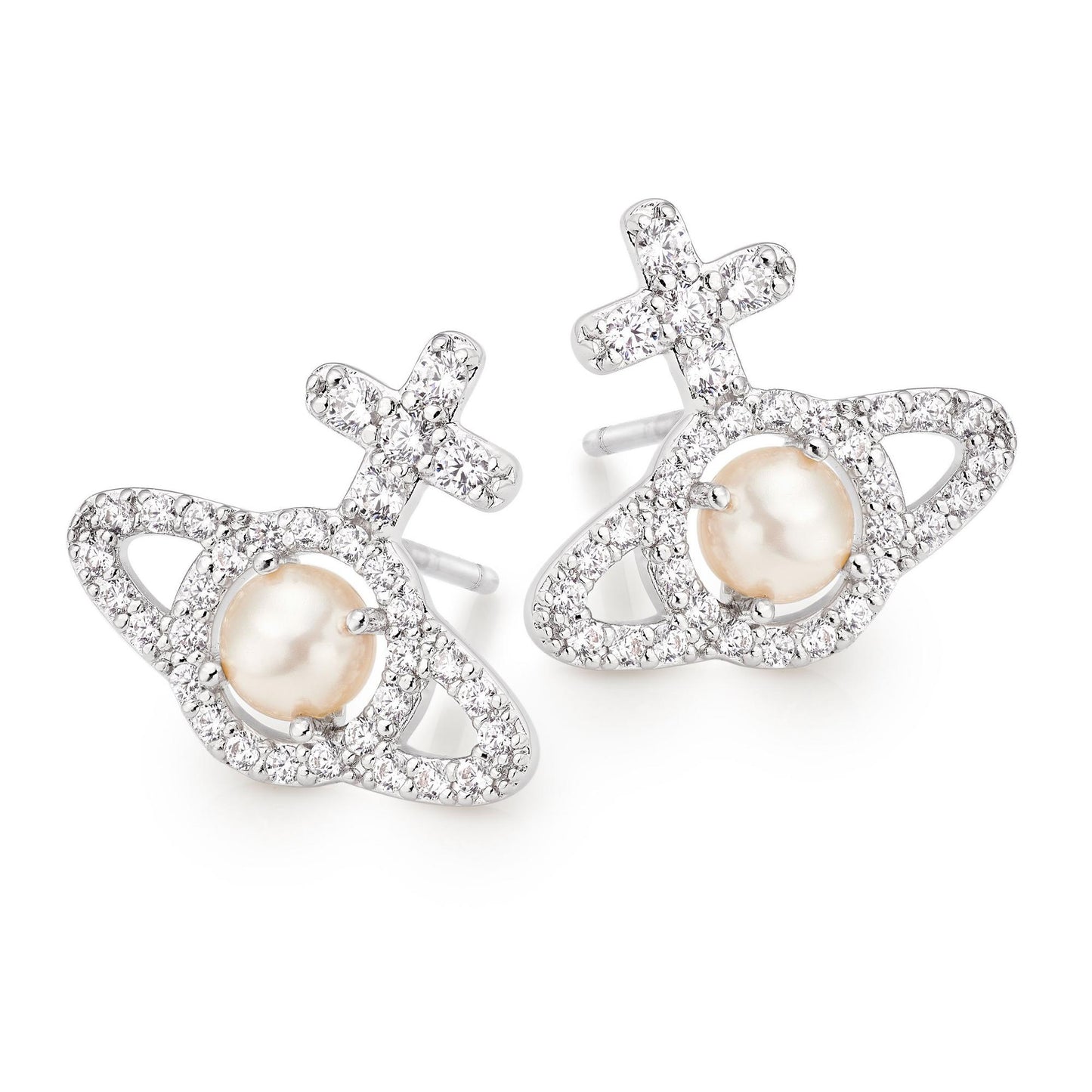 CZ Pearl Earrings