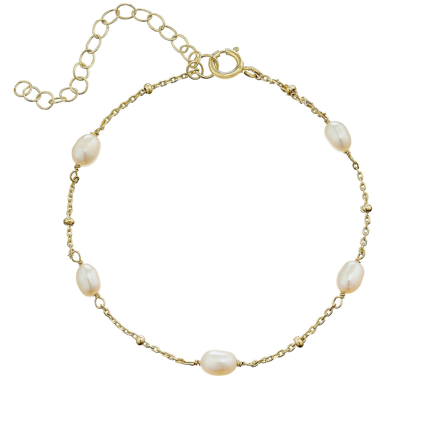 Gold Plated Pearl Bracelet
