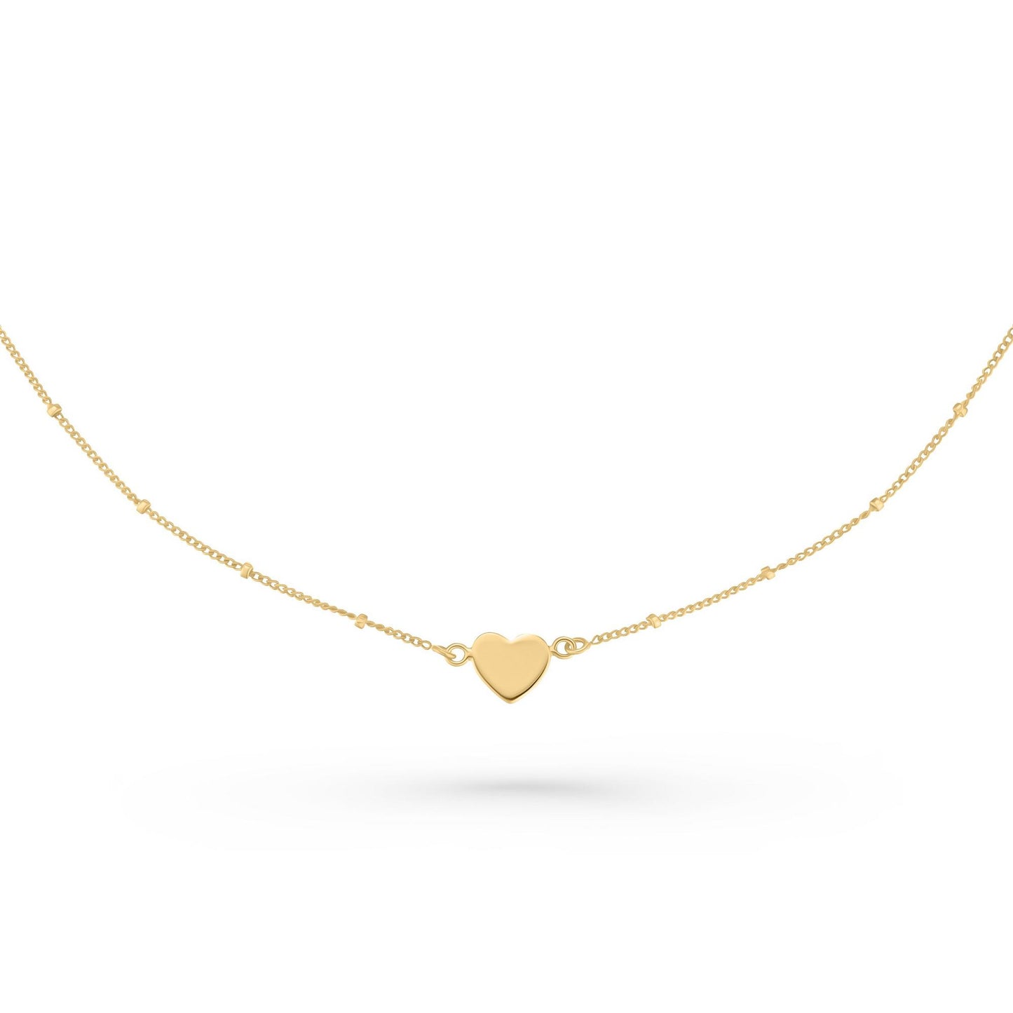 Yellow Gold Plated Heart Anklet