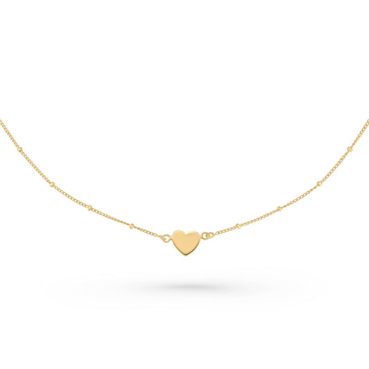 Yellow Gold Plated Heart Anklet